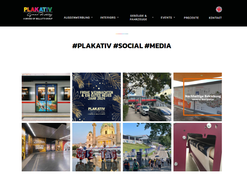 Plakativ Headless Website Social Wall